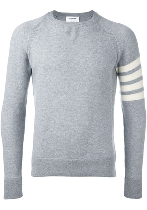 Thom Browne striped sleeve jumper - Grey