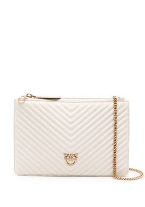 PINKO chevron-quilted shoulder bag - White
