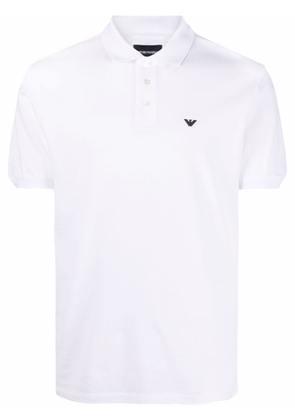 Emporio Armani logo-embroidered polo shirt - White