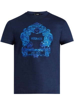 Versace Versace Cartouche cotton T-shirt - Blue