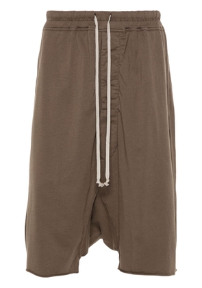 Rick Owens DRKSHDW organic-cotton drop-crotch shorts - Brown