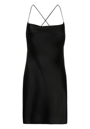 Saint Laurent silk slip minidress - Black