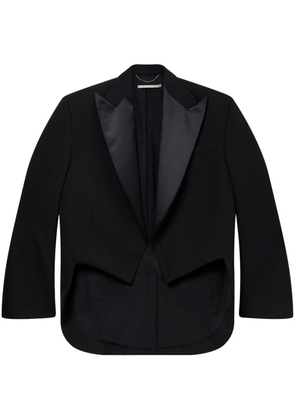 Stella McCartney cropped wool tuxedo blazer - Black