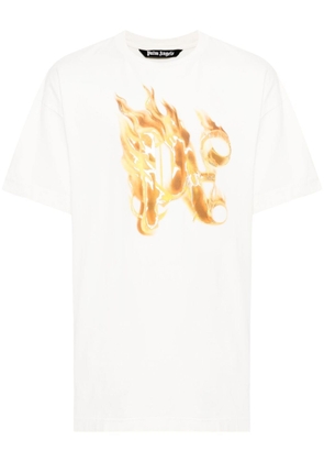 Palm Angels Burning Monogram T-shirt - White