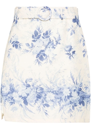 TWINSET floral-print mini skirt - Neutrals