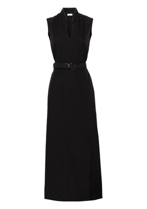 Brunello Cucinelli belted crinkled maxi dress - Black