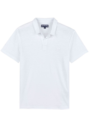 Vilebrequin Pyramid linen polo shirt - White