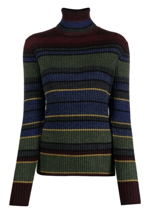 Odeeh ribbed-knit striped jumper - Green