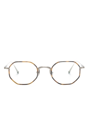 Matsuda tortoiseshell geometric-frame glasses - Brown
