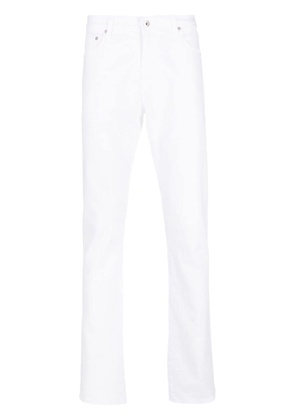 AG Jeans logo-patch straight-leg jeans - White