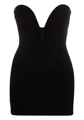 Mônot plunging-neck strapless minidress - Black