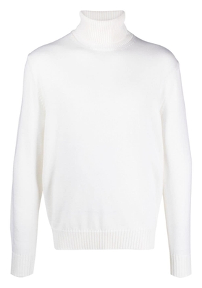 Ballantyne roll-neck wool jumper - White