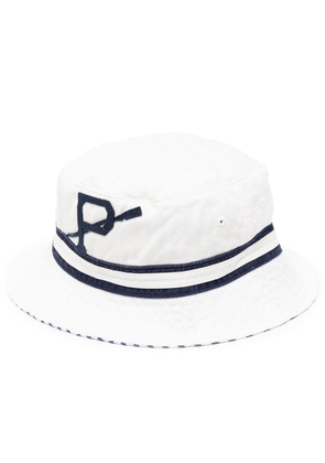 Polo Ralph Lauren logo-patch bucket hat - White