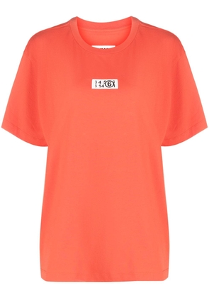 MM6 Maison Margiela Zoom numbers-motif T-shirt - Orange