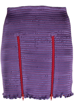 Sinead O'Dwyer shirred miniskirt - Purple