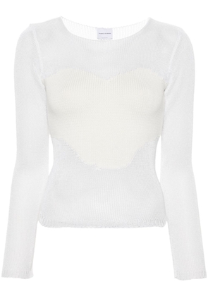 PINKO panelled-design jumper - White