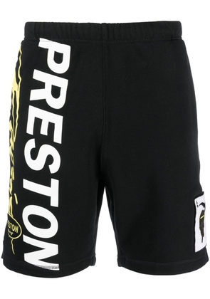 Heron Preston logo-print jersey track shorts - Black