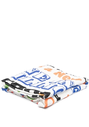 Martine Rose slogan-print towel tote bag - White