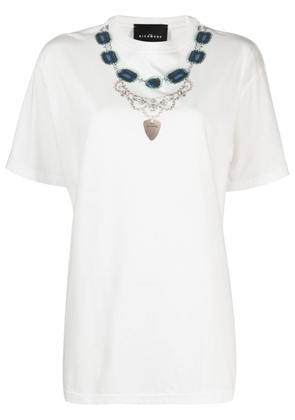 John Richmond chain-print cotton T-shirt - White
