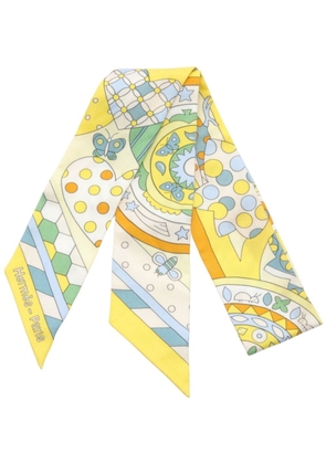 Hermès Pre-Owned 2000s Les Murmures de la Foret silk twilly scarf - Yellow