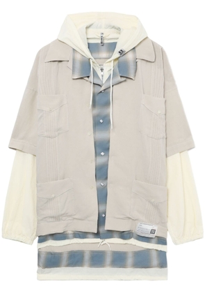 Maison MIHARA YASUHIRO triple-layered hooded shirt - Neutrals