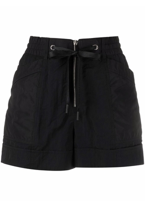 Moncler panelled high-waist shorts - Black