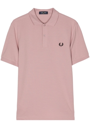 Fred Perry logo-embroidered cotton polo shirt - Pink