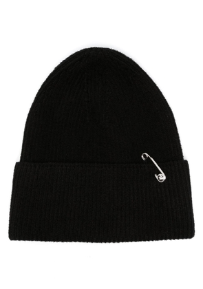 Versace Safety-Pin knitted beanie - Black