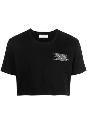 Société Anonyme number-print cropped T-shirt - Black