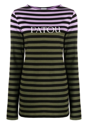 Patou striped long-sleeve T-shirt - Green