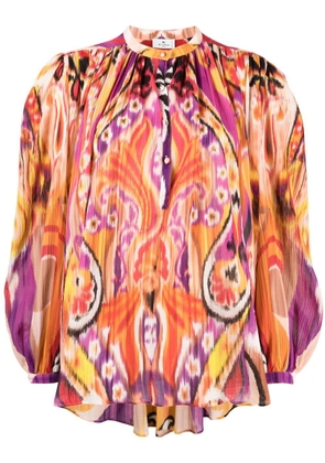 ETRO printed cotton blouse - Orange