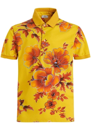 ETRO floral-print polo shirt - Yellow