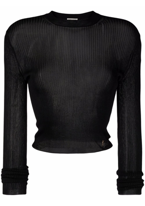Saint Laurent ribbed knit jumper - Black