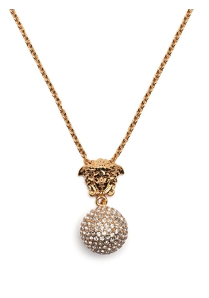 Versace Medusa crystal-embellished necklace - Gold
