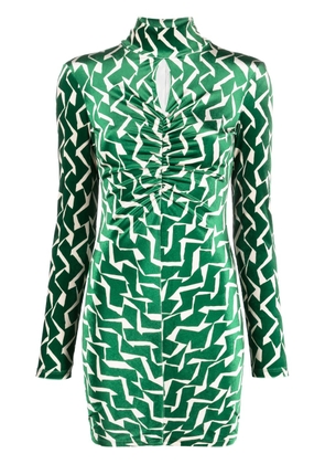 Patrizia Pepe Essential geometric-print dress - Green