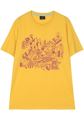 PS Paul Smith graphic-print organic cotton T-shirt - Yellow