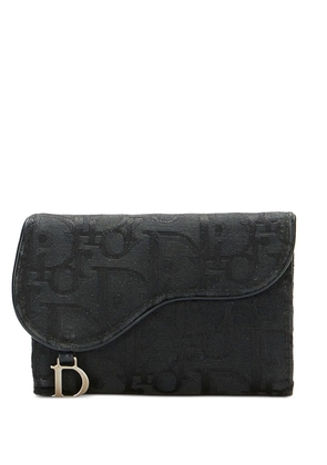 Christian Dior Pre-Owned pre-owned Oblique Saddle key holder - Black