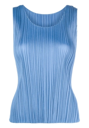 Pleats Please Issey Miyake Monthly Colors March plissé tank top - Blue