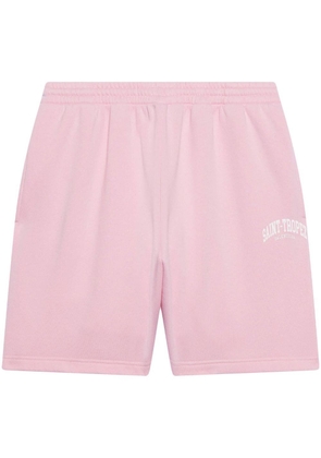 Balenciaga elasticated logo-print shorts - Pink