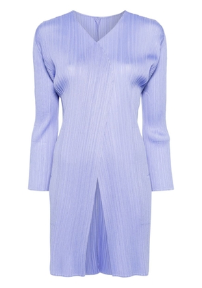 Pleats Please Issey Miyake Monthly Colors: April pleated coat - Blue