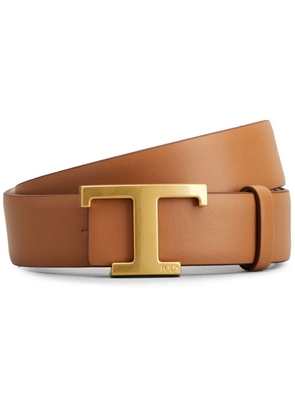 Tod's T Timeless-buckle reversible belt - Neutrals