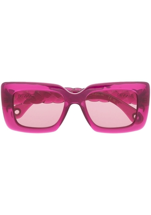 Lanvin Twist rectangle-frame sunglasses - Purple
