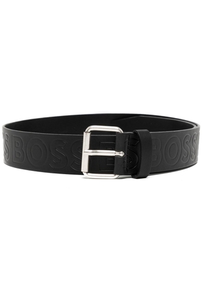 BOSS engraved-logo belt - Black