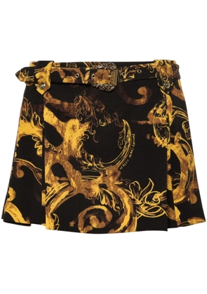 Versace Jeans Couture Watercolor Couture-print mini skirt - Black