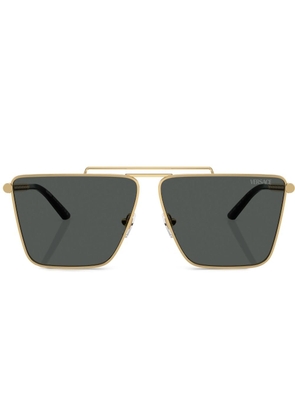 Versace Eyewear Tubular Greca square-frame sunglasses - Gold