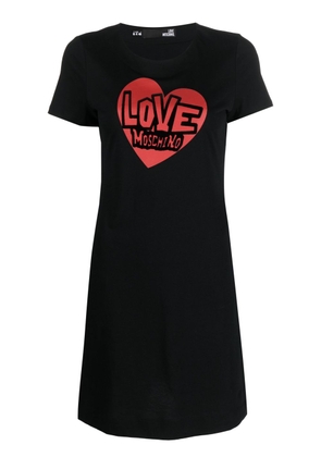 Love Moschino logo-print T-Shirt dress - Black