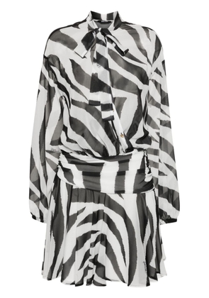 Just Cavalli zebra-print mini dress - Black