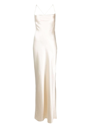 Saint Laurent silk-satin gown - Neutrals