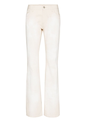 Marni paint-effect bootcut jeans - White