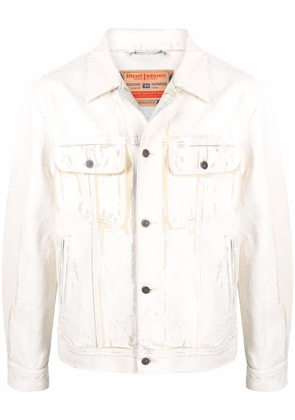 Diesel distressed-finish denim jacket - White